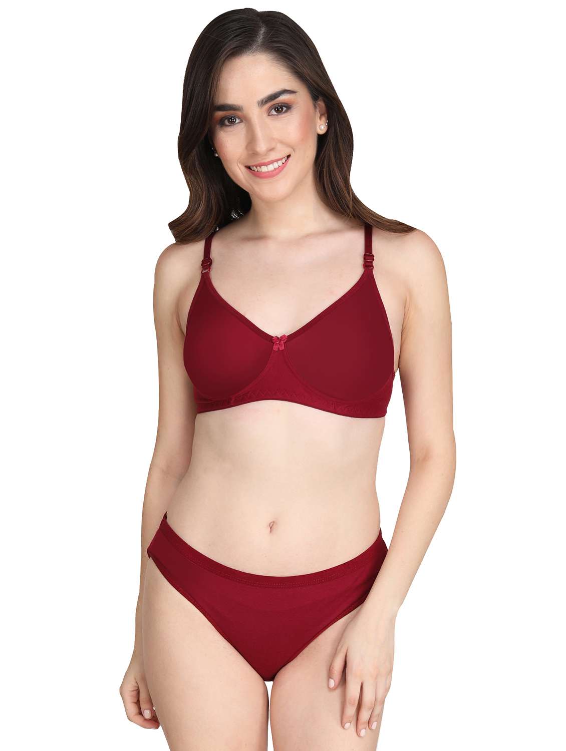 women pack of 4 solid bra and panty set - 22064958 -  Standard Image - 1