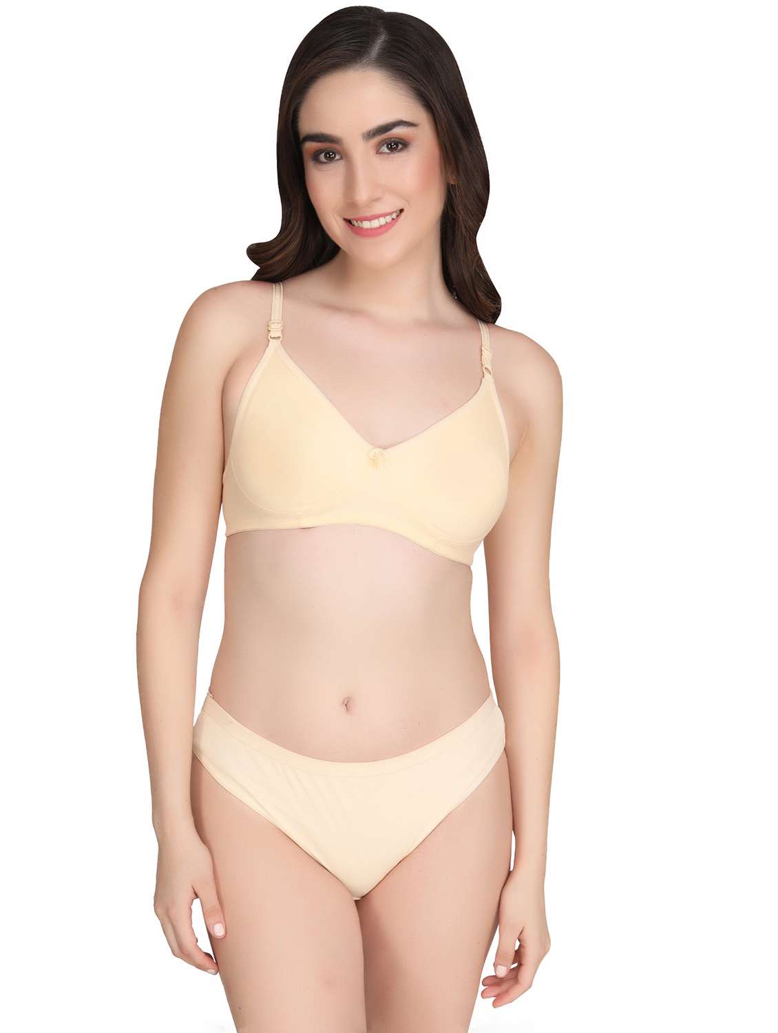 women pack of 4 solid bra and panty set - 22064970 -  Standard Image - 1