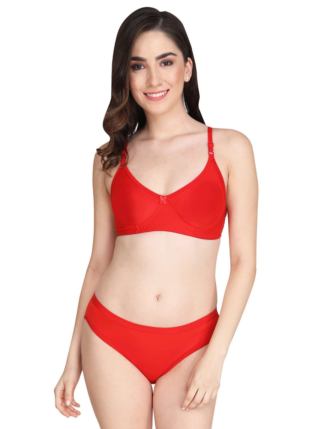 women pack of 4 solid bra and panty set - 22064991 -  Standard Image - 1