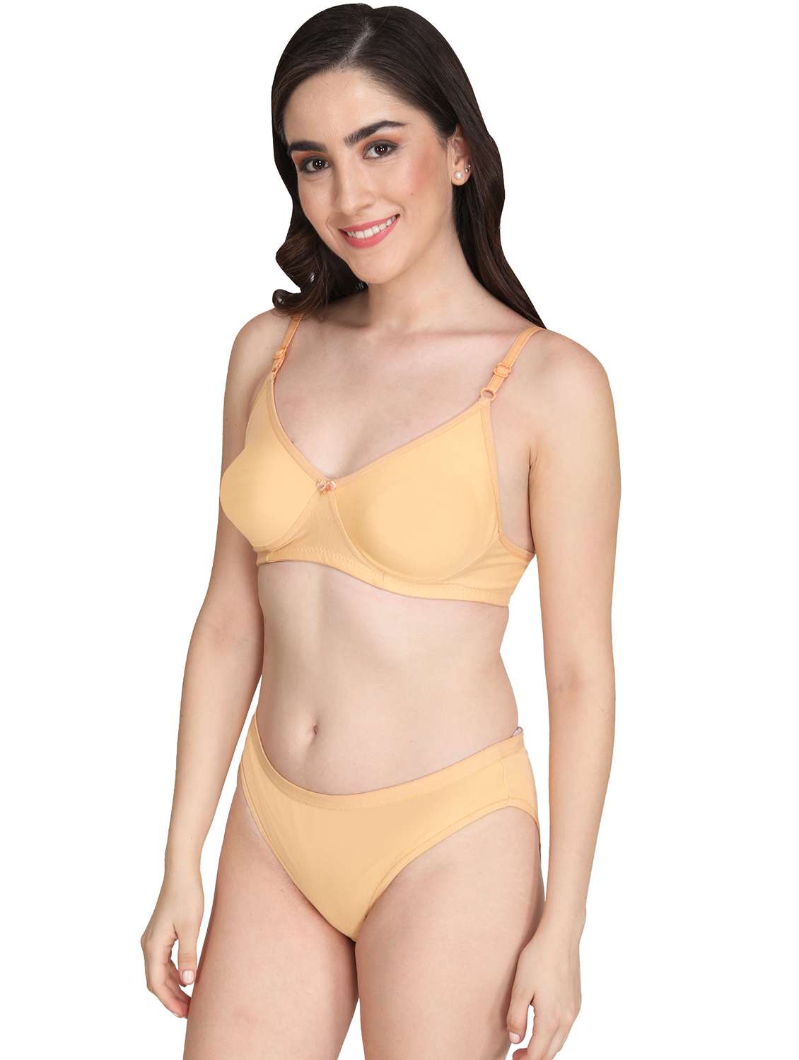 women pack of 3 solid bra and panty set - 22065032 -  Standard Image - 1