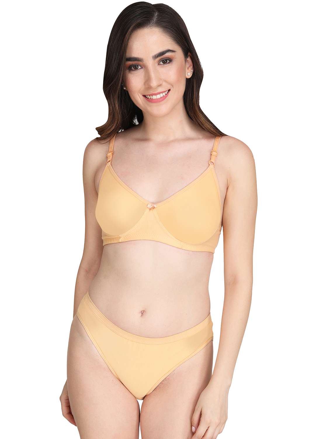 women pack of 2 solid bra and panty set - 22065161 -  Standard Image - 1