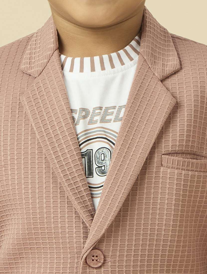 boys solid long sleeve blazer with printed t-shirt - 22065401 -  Standard Image - 6