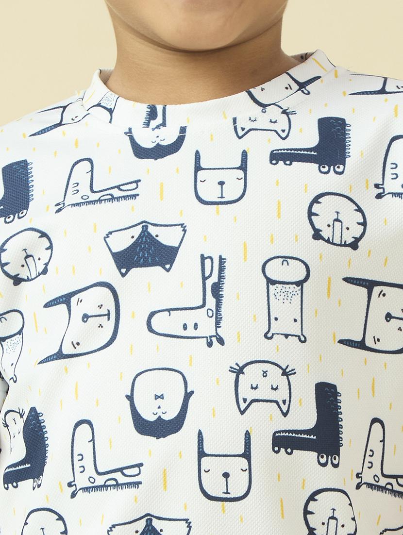 boys printed t-shirt and shorts co-ord set - 22065405 - Standard Image - 4