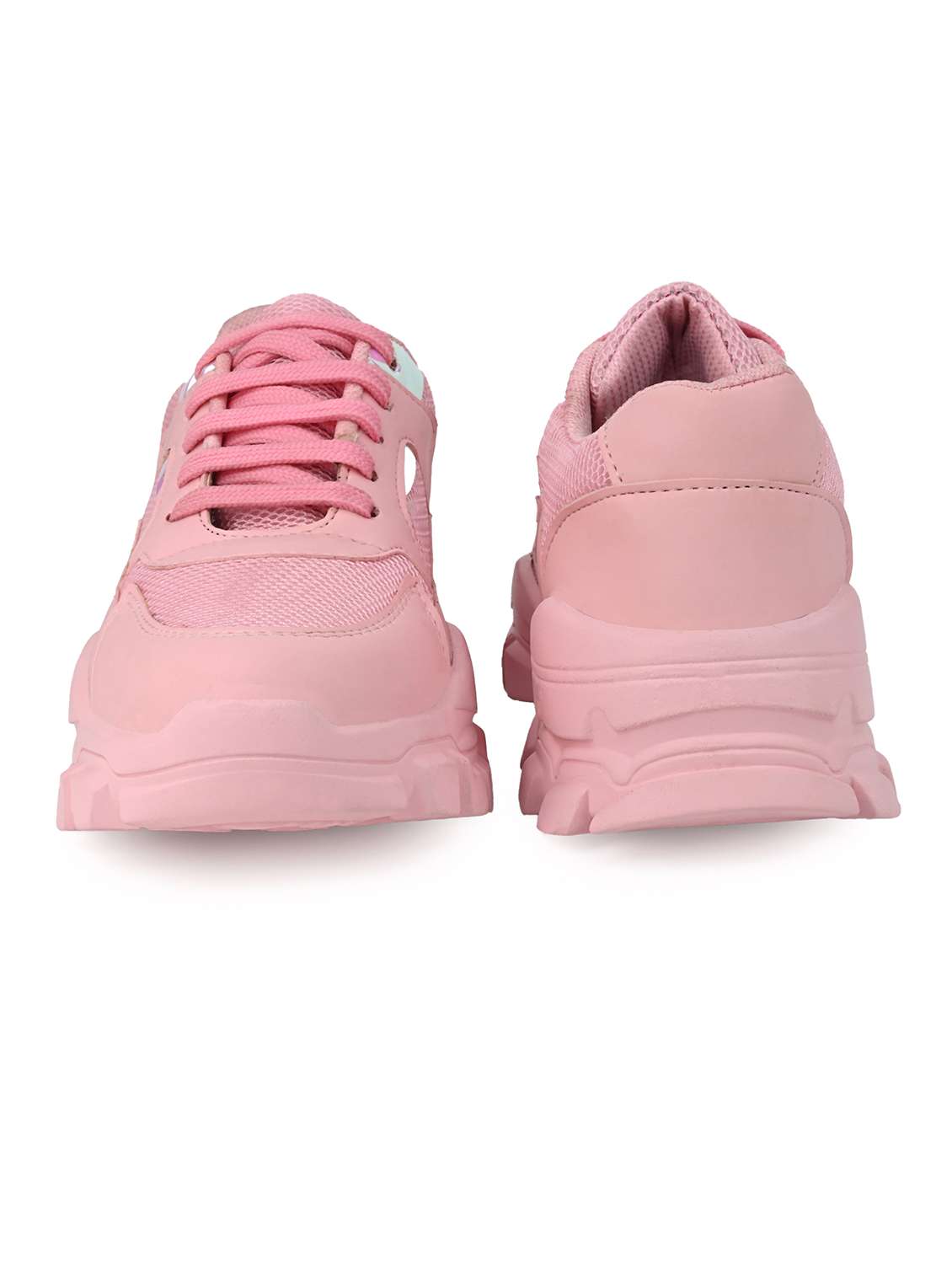 women pink lace-up sports shoe - 22065471 - Standard Image - 4