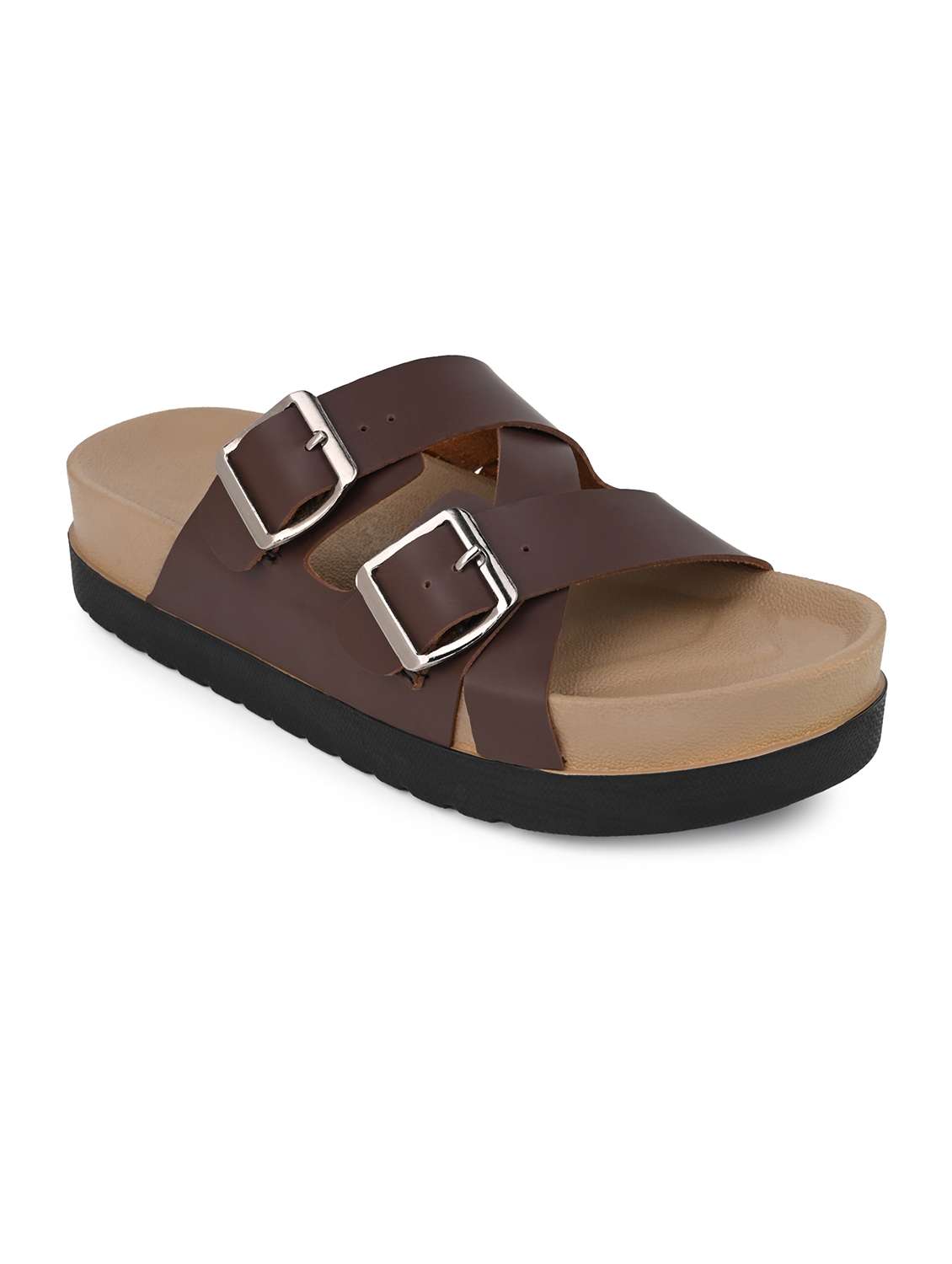 women brown slip on flats - 22065473 - Standard Image - 1