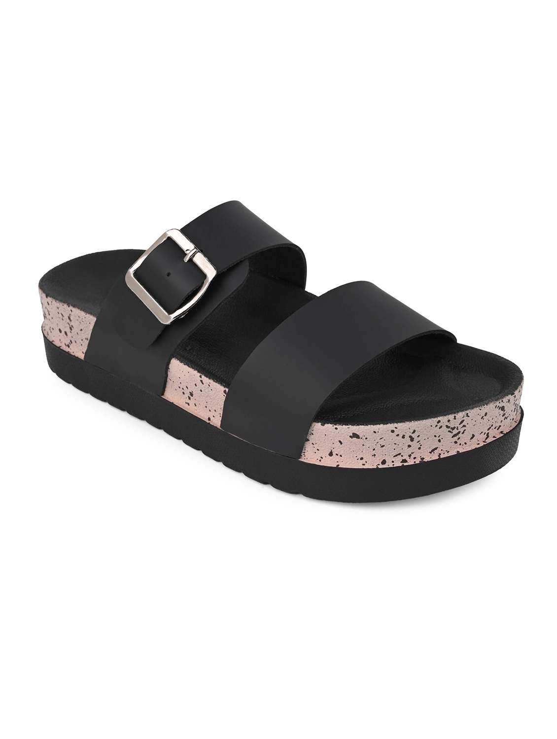 women black slip on sandal - 22065477 - Standard Image - 1