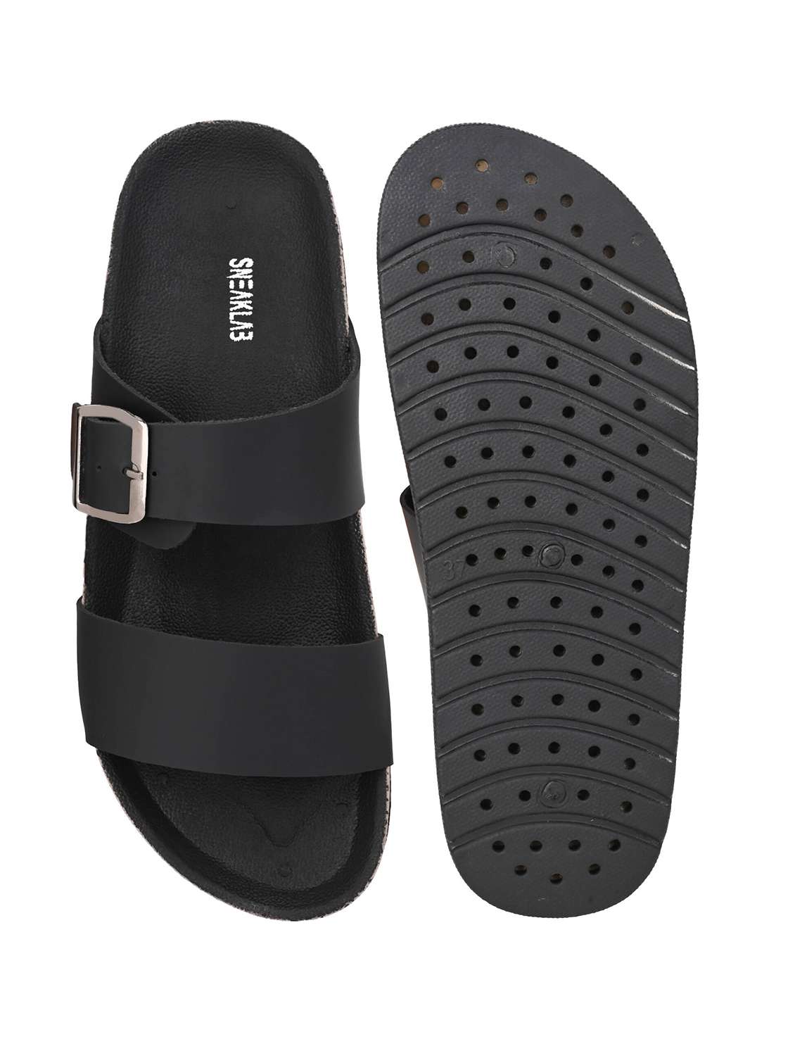 women black slip on sandal - 22065477 - Standard Image - 4