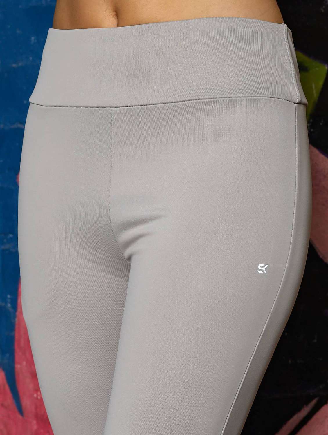 women grey solid mid rise tight - 22065480 -  Standard Image - 4