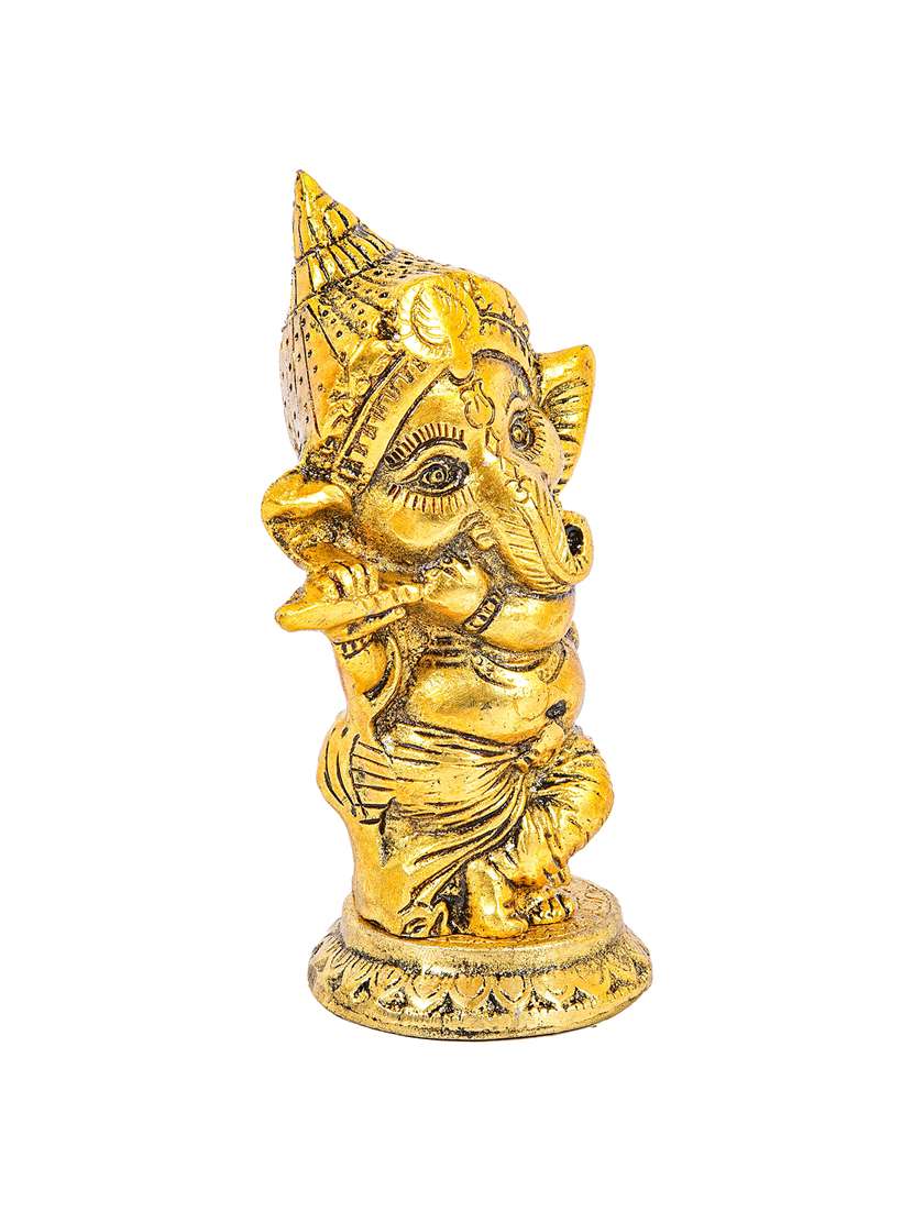  gold plated lord ganesh murti - 22065608 -  Standard Image - 1