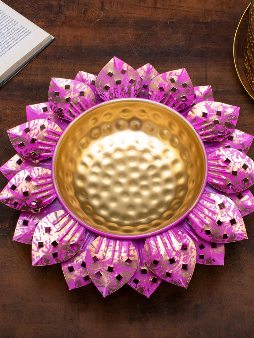 lotus shape decorative urli for home decor - 22065699 - Standard Image - 1