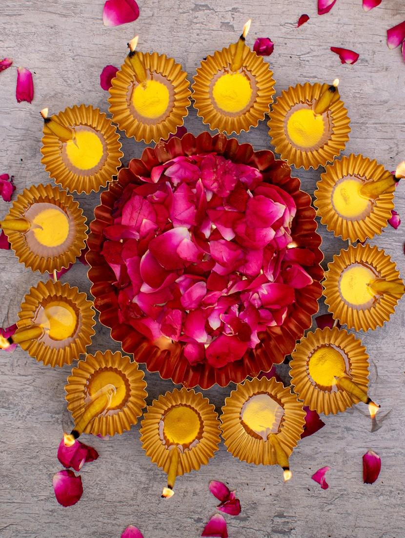 lotus shape decorative urli for home decor - 22065700 -  Standard Image - 1