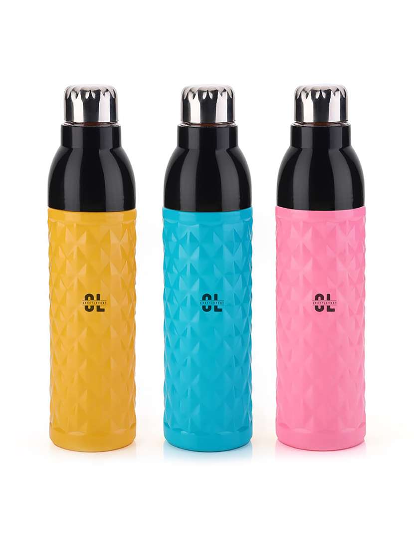 pack of 3 multicolor plastic water bottles  - 22065773 -  Zoom Image - 0