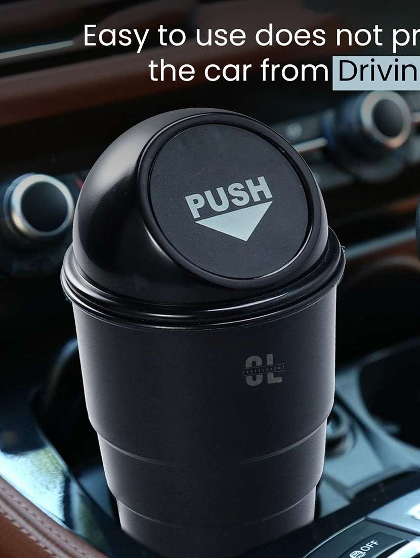 black solid plastic car dustbin - 22065803 -  Standard Image - 1