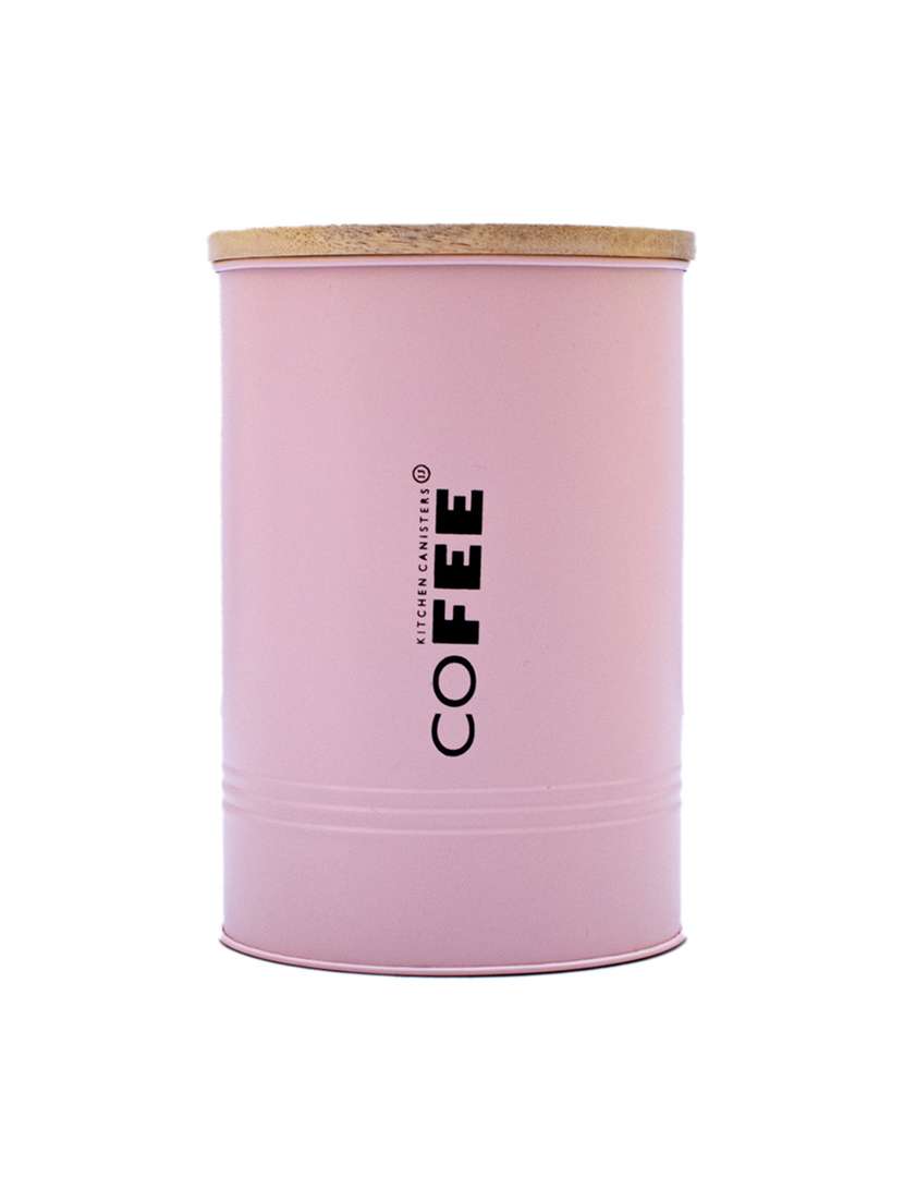 pink plastic coffee tea container with lid - 22065804 -  Standard Image - 1