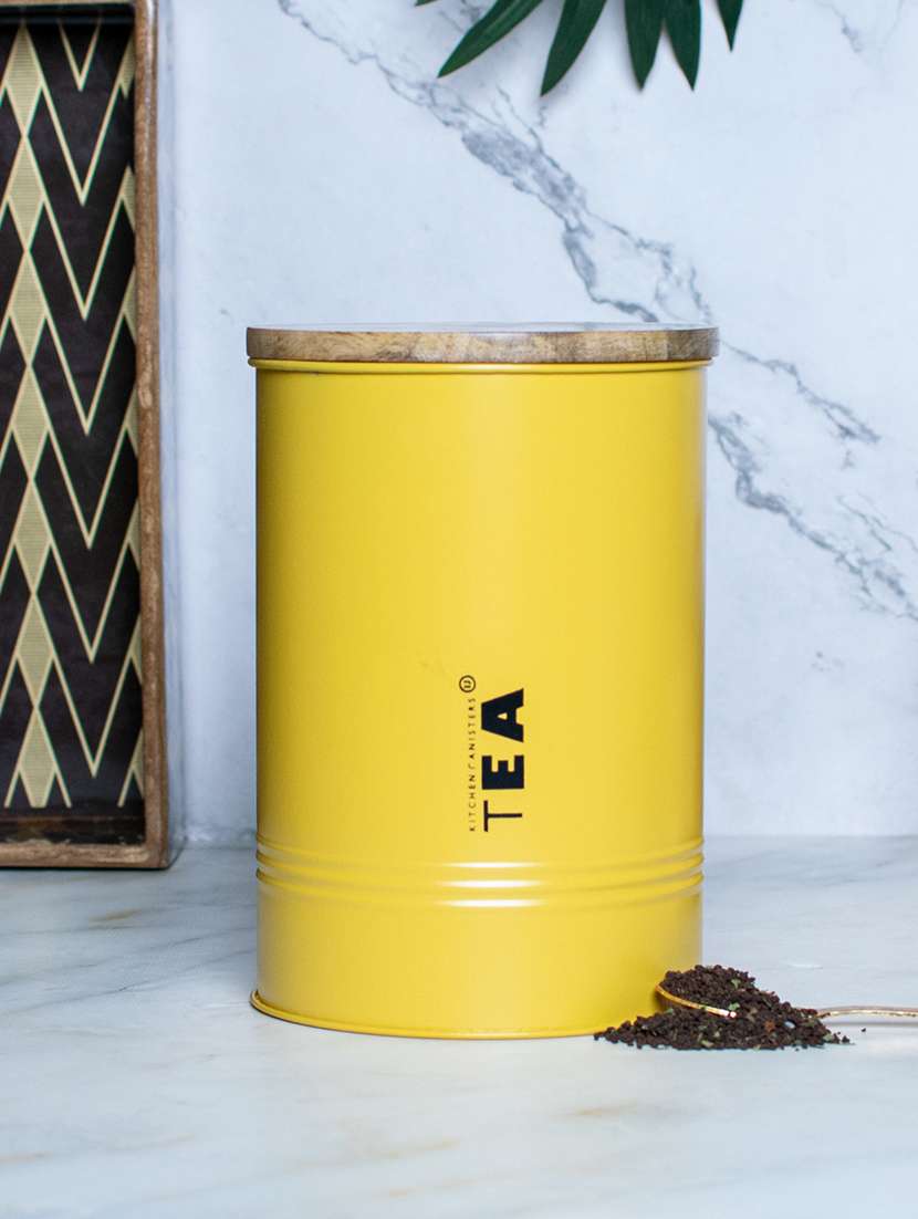 yellow tea & coffee container