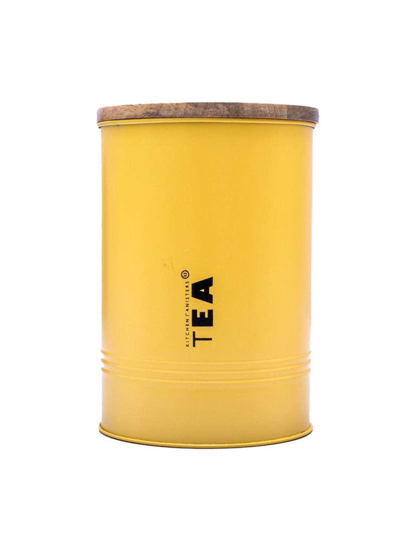 yellow tea & coffee container - 22065811 - Standard Image - 1