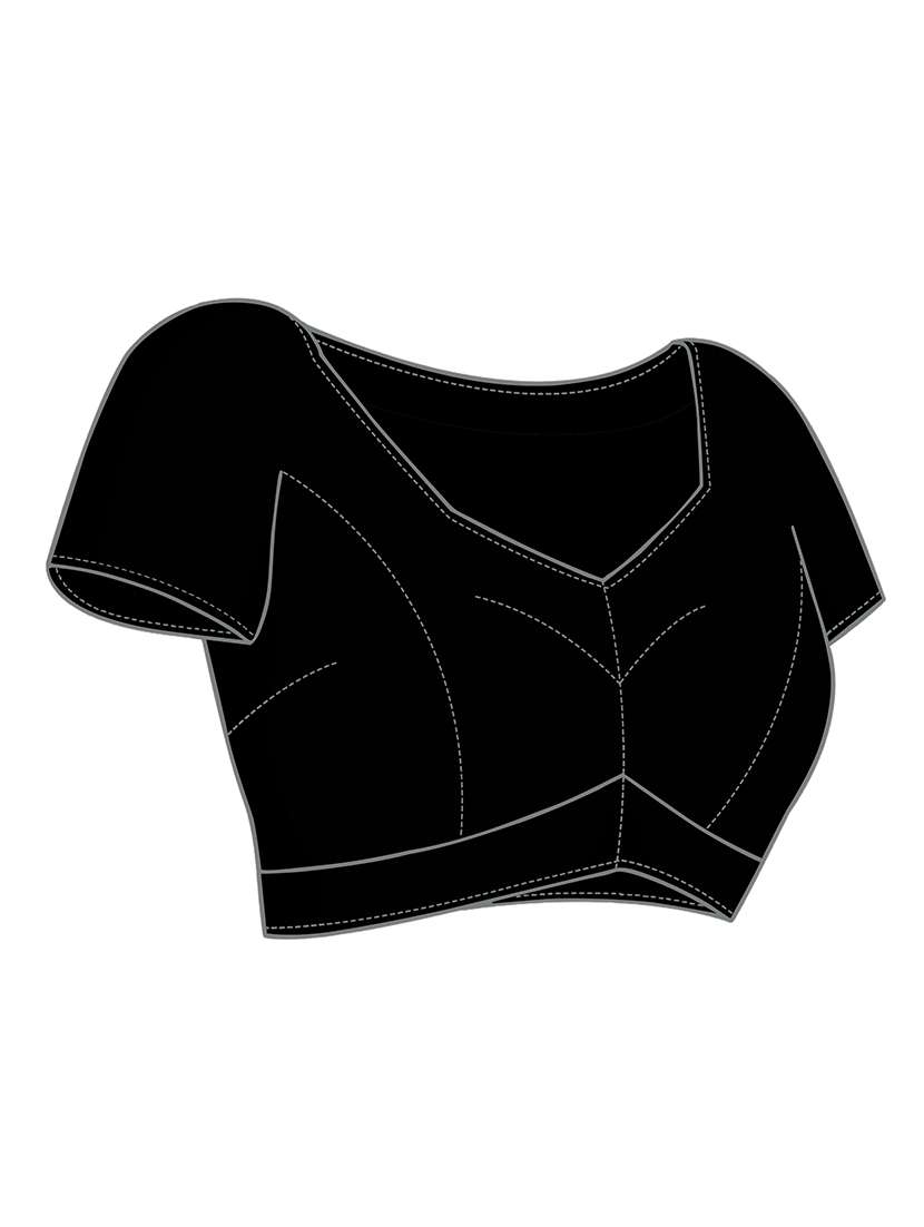 women solid with work embellished saree with blouse - 22065852 -  Standard Image - 4