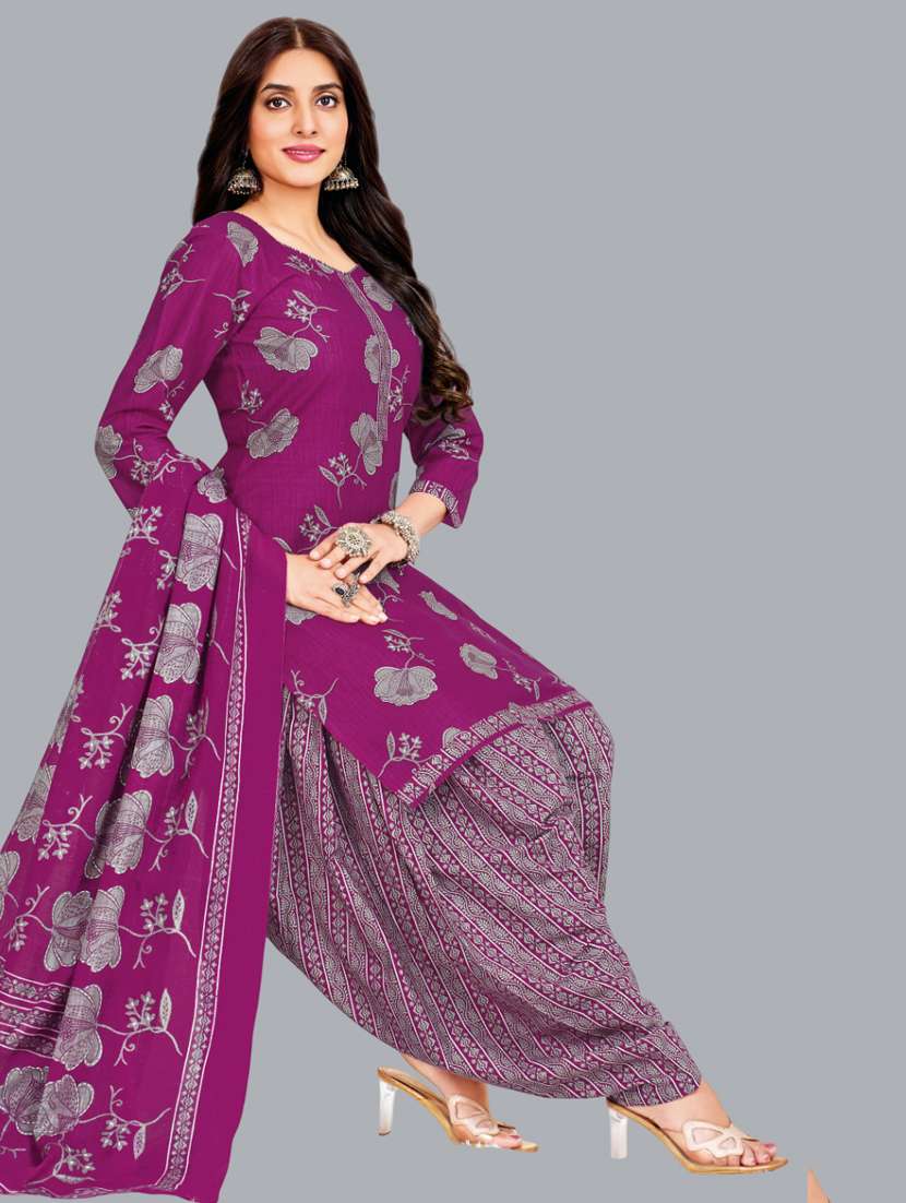 women floral printed unstitched salwar suit set - 22065930 -  Standard Image - 1