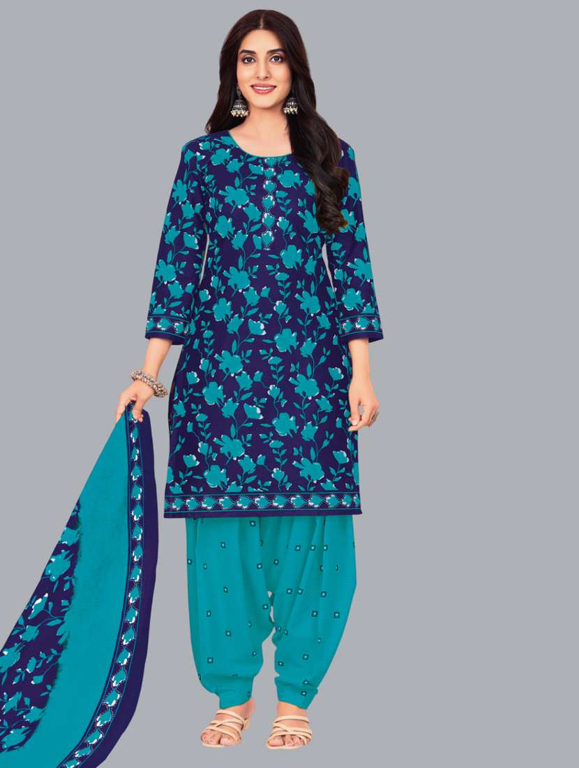 women floral printed unstitched salwar suit set - 22065935 - Zoom Image - 0