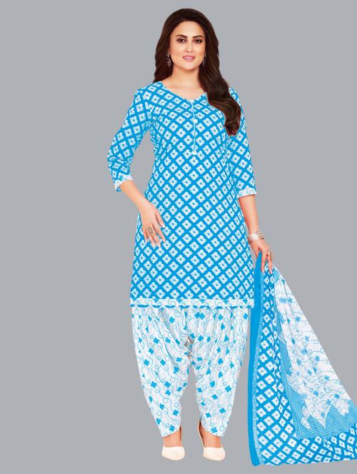 women printed unstitched salwar suit set - 22065938 - Standard Image - 0