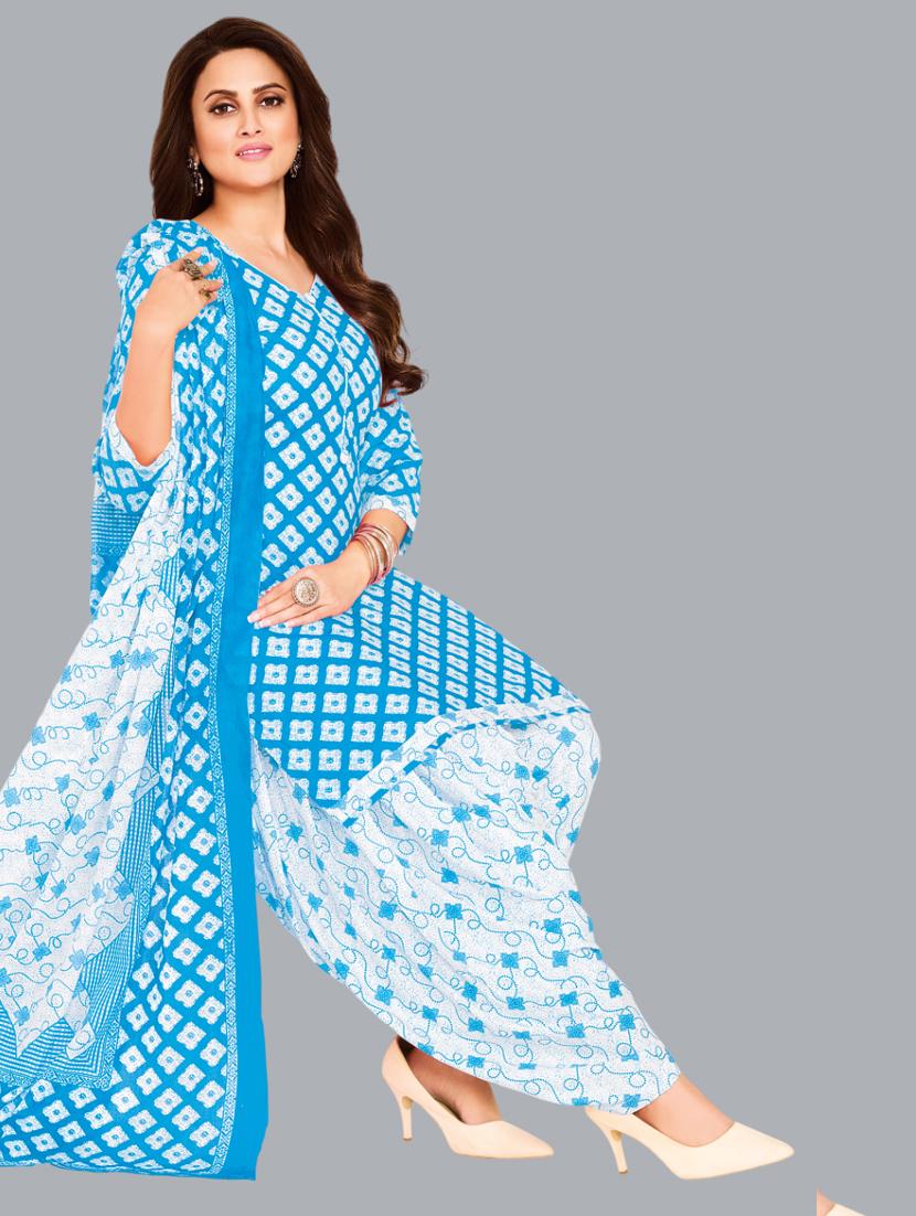 women printed unstitched salwar suit set - 22065938 - Standard Image - 1
