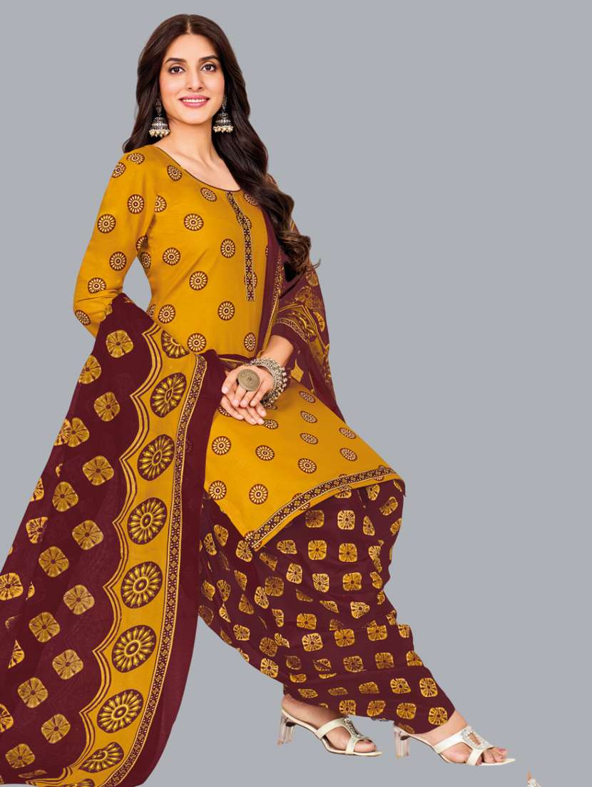 women printed unstitched salwar suit set - 22065944 -  Standard Image - 1