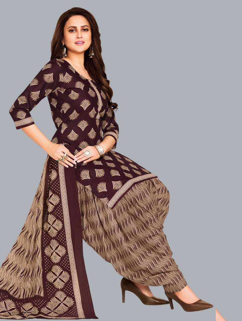 women printed unstitched salwar suit set - 22065945 -  Standard Image - 1