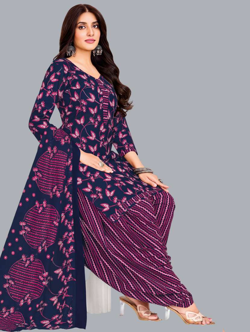 women printed unstitched salwar suit set - 22065965 - Standard Image - 1