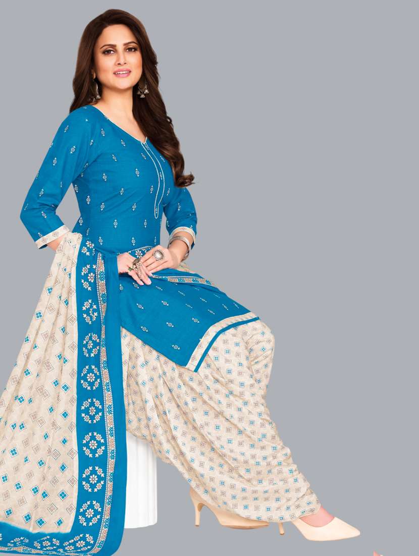 women printed unstitched salwar suit set - 22065966 - Standard Image - 1