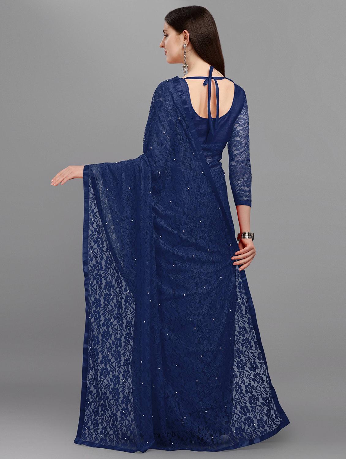 women self design plain saree with blouse - 22065973 -  Standard Image - 1