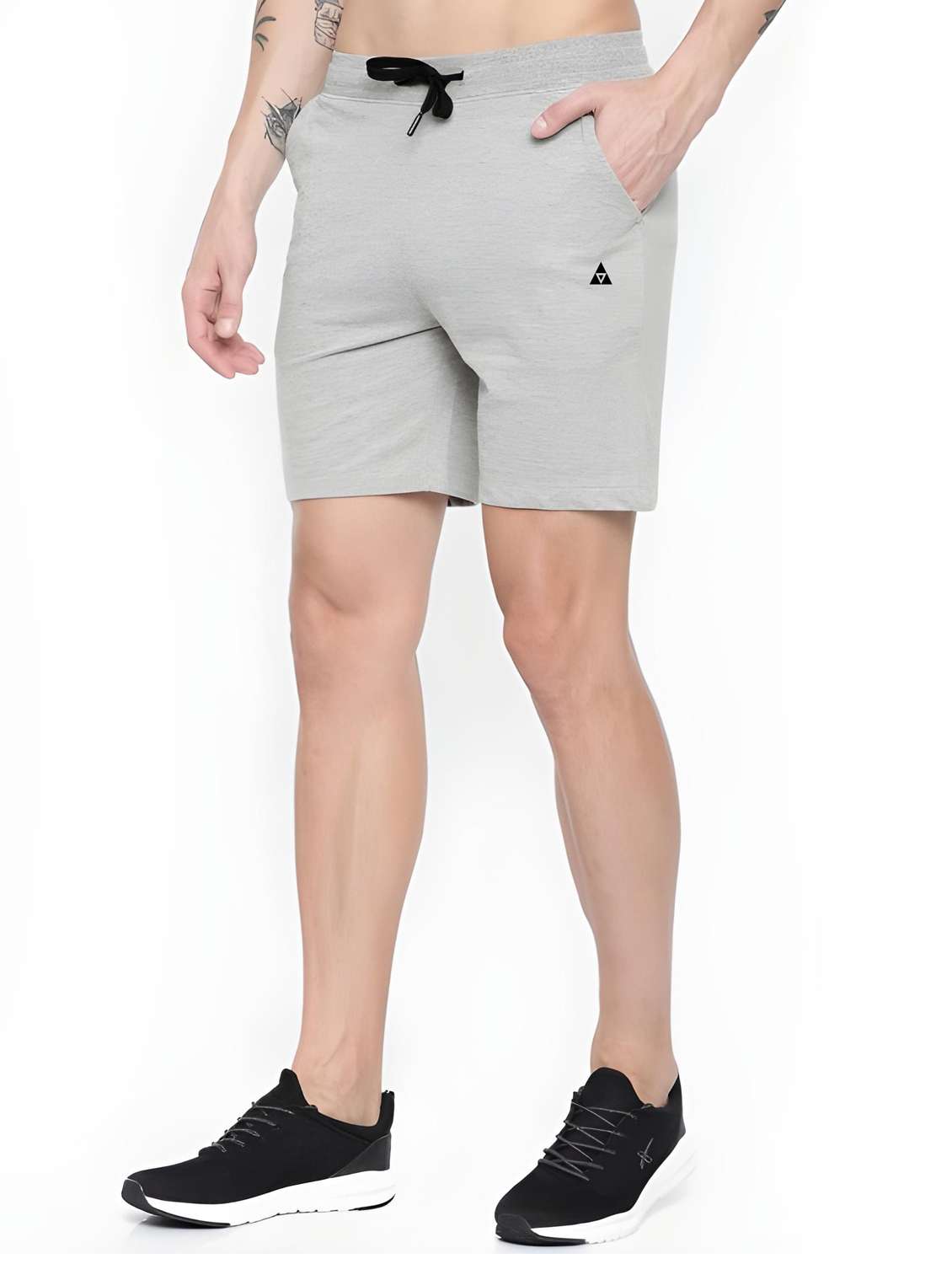 men solid mid rise regular fit shorts - 22065993 - Standard Image - 1