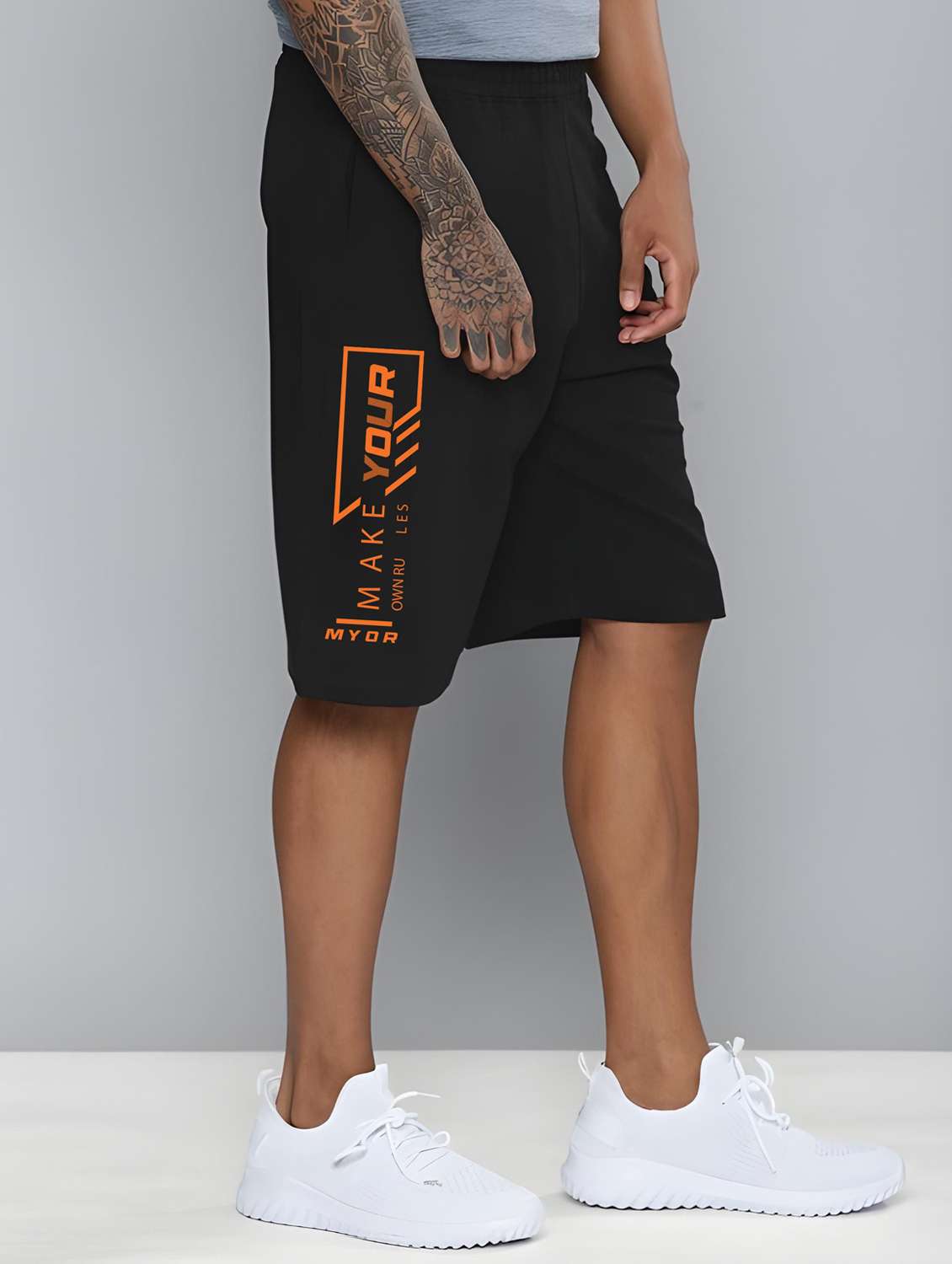 men printed mid rise regular fit shorts - 22065995 -  Standard Image - 1