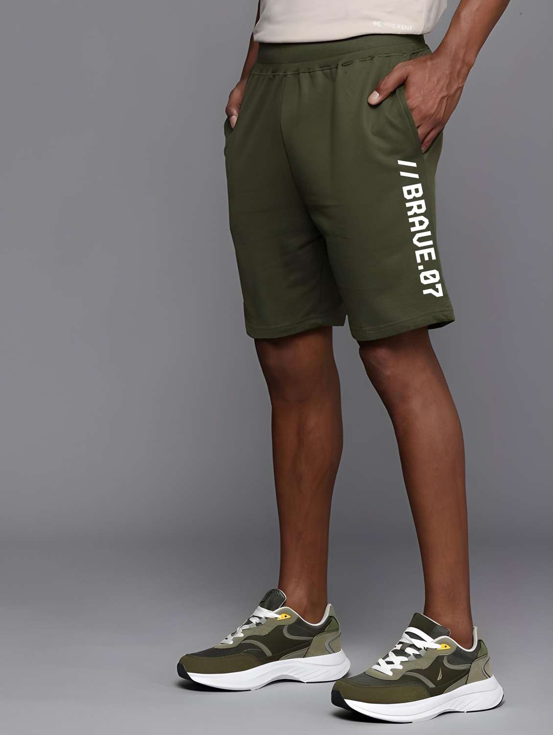 men printed mid rise regular fit shorts - 22066005 -  Standard Image - 1