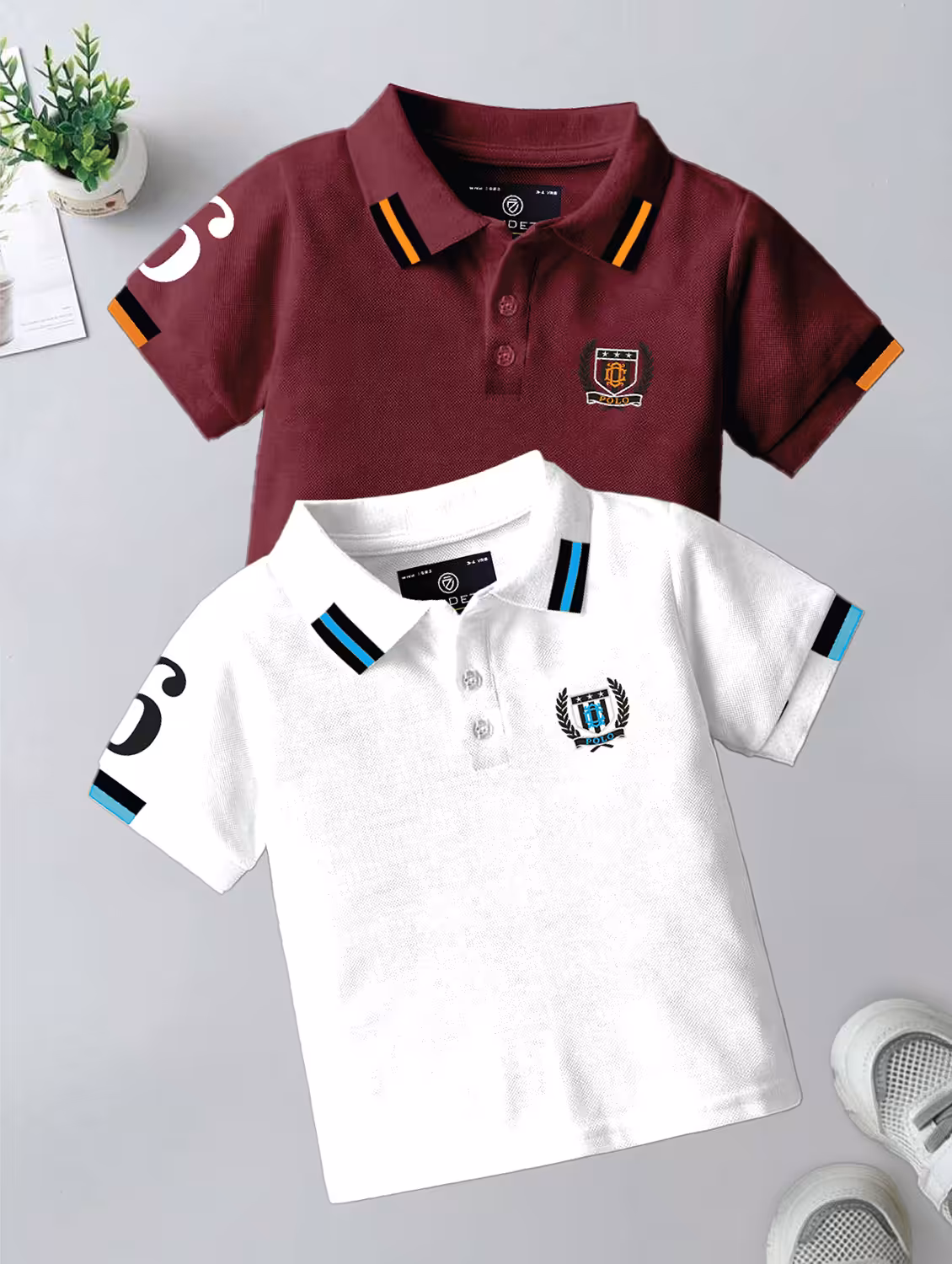 boys polo t-shirt cotton blend set - 22066006 -  Standard Image - 1