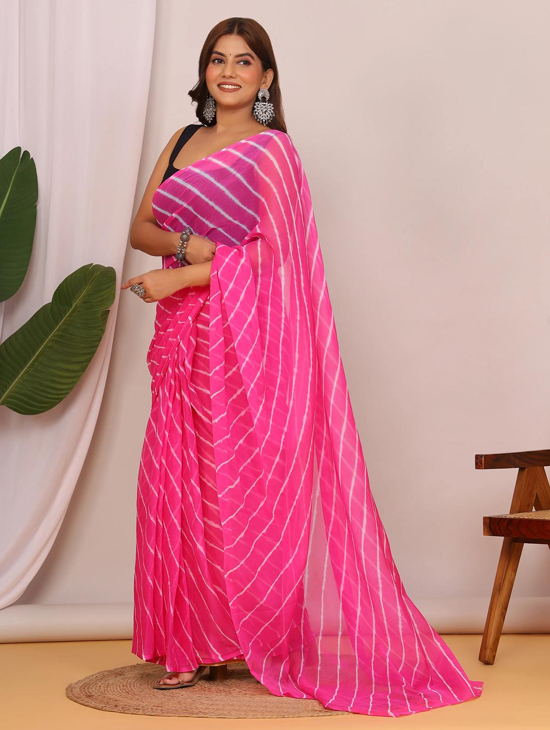 women leheriya printed saree - 22066034 -  Standard Image - 1