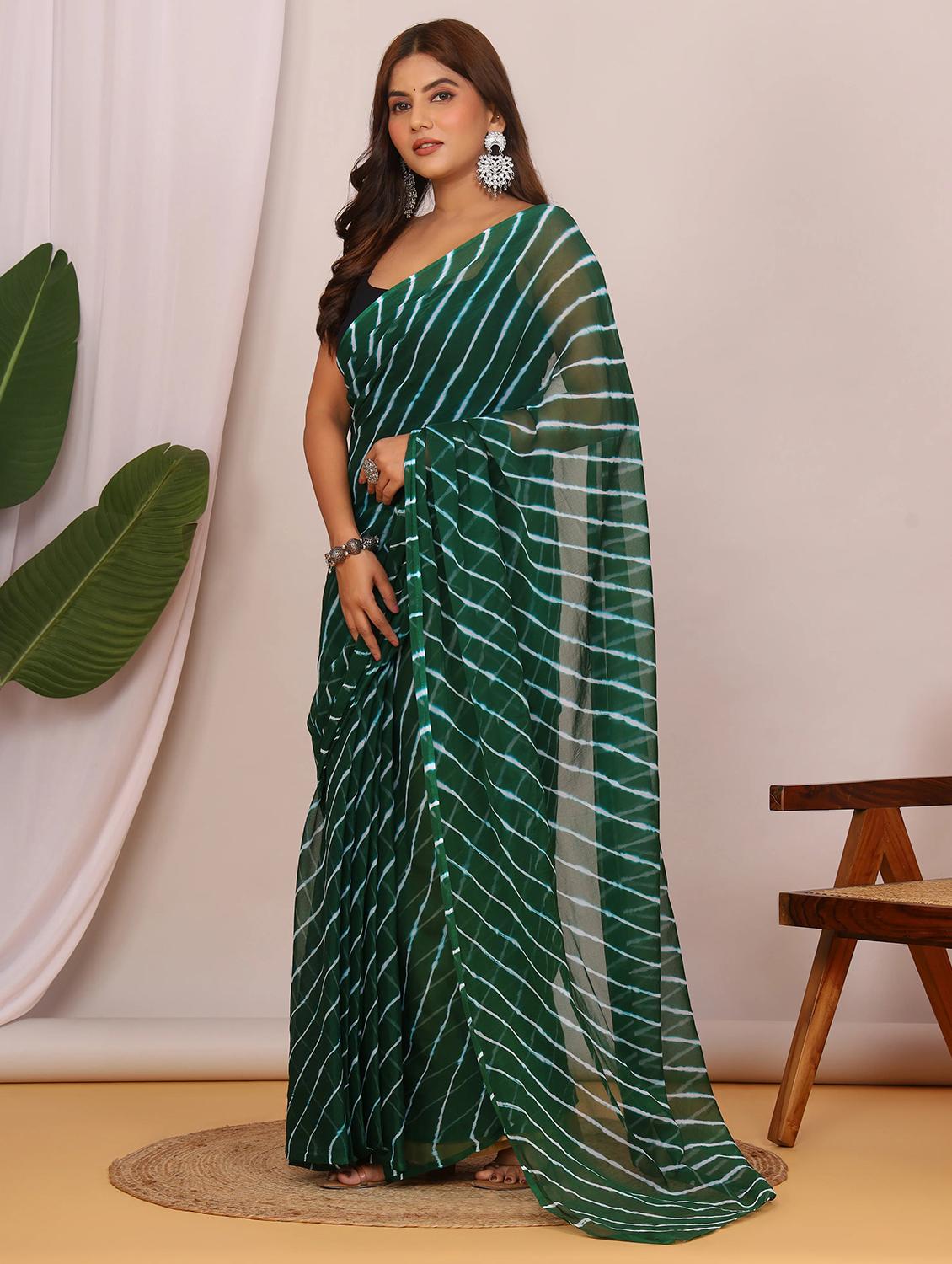 women leheriya printed saree - 22066036 - Standard Image - 1