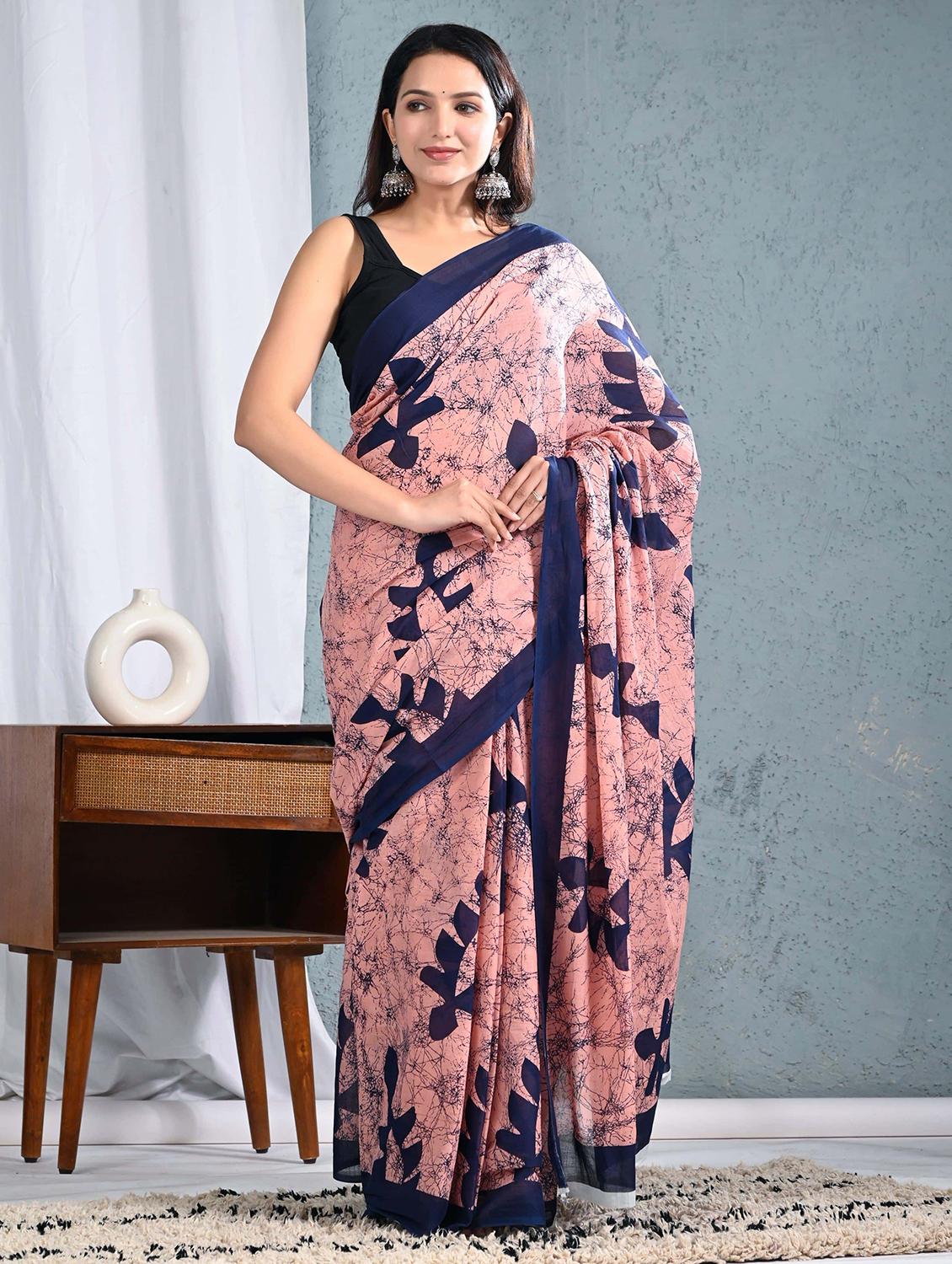 women printed casual wear saree with blouse - 22066042 - Standard Image - 1