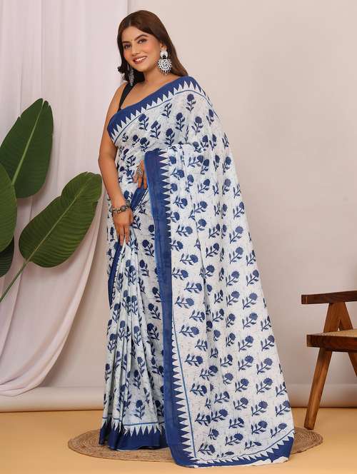 women printed casual wear saree with blouse - 22066044 -  Standard Image - 0