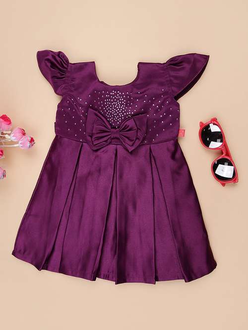 girls embellished cap sleeve frock