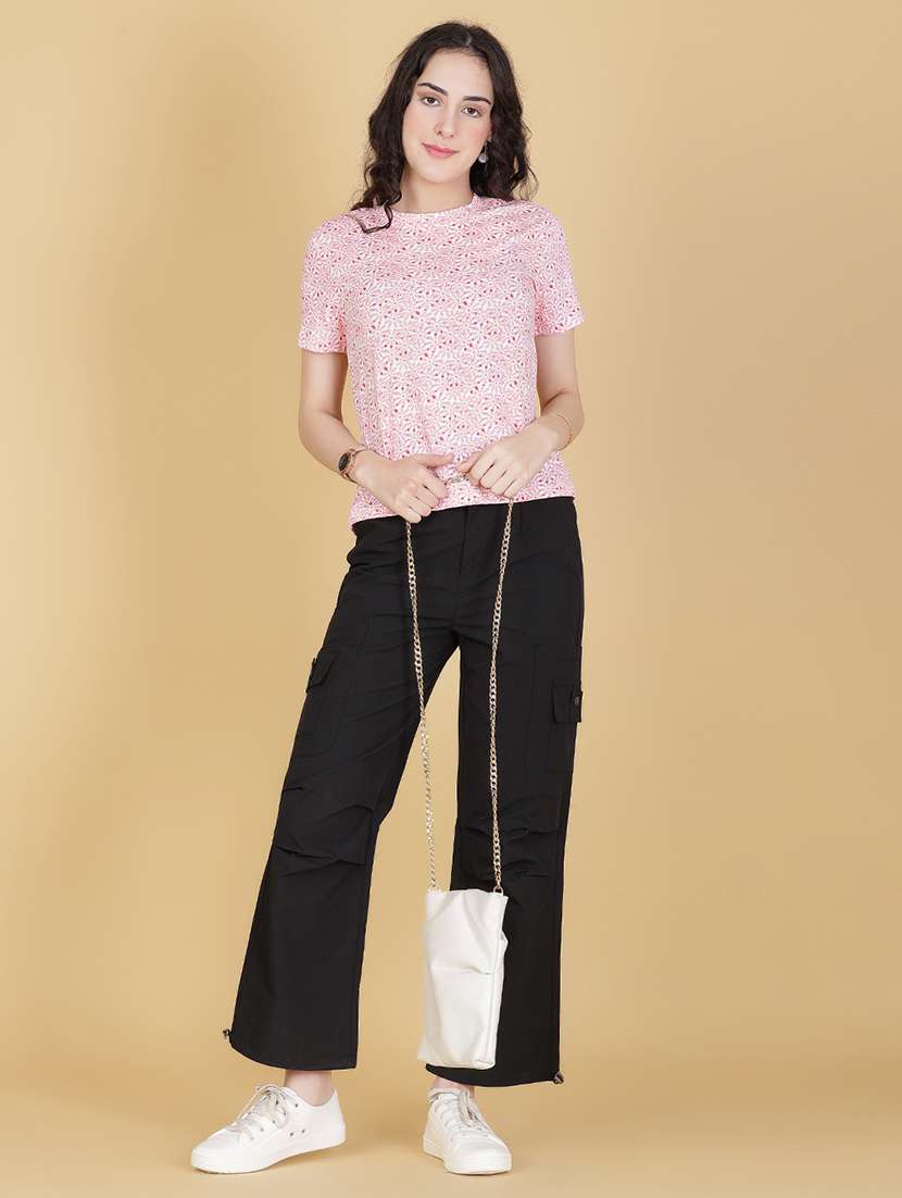 women printed short sleeve regular fit t-shirt - 22066271 -  Standard Image - 4