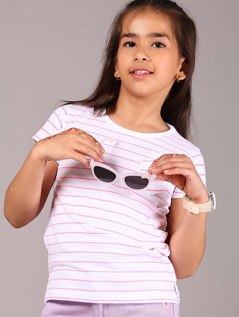 girls striped short sleeve tee - 22066287 -  Standard Image - 4