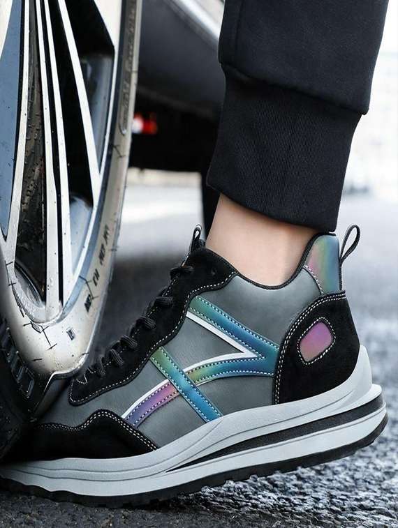 multi colored synthetic laceup casual shoes - 22066324 - Standard Image - 1