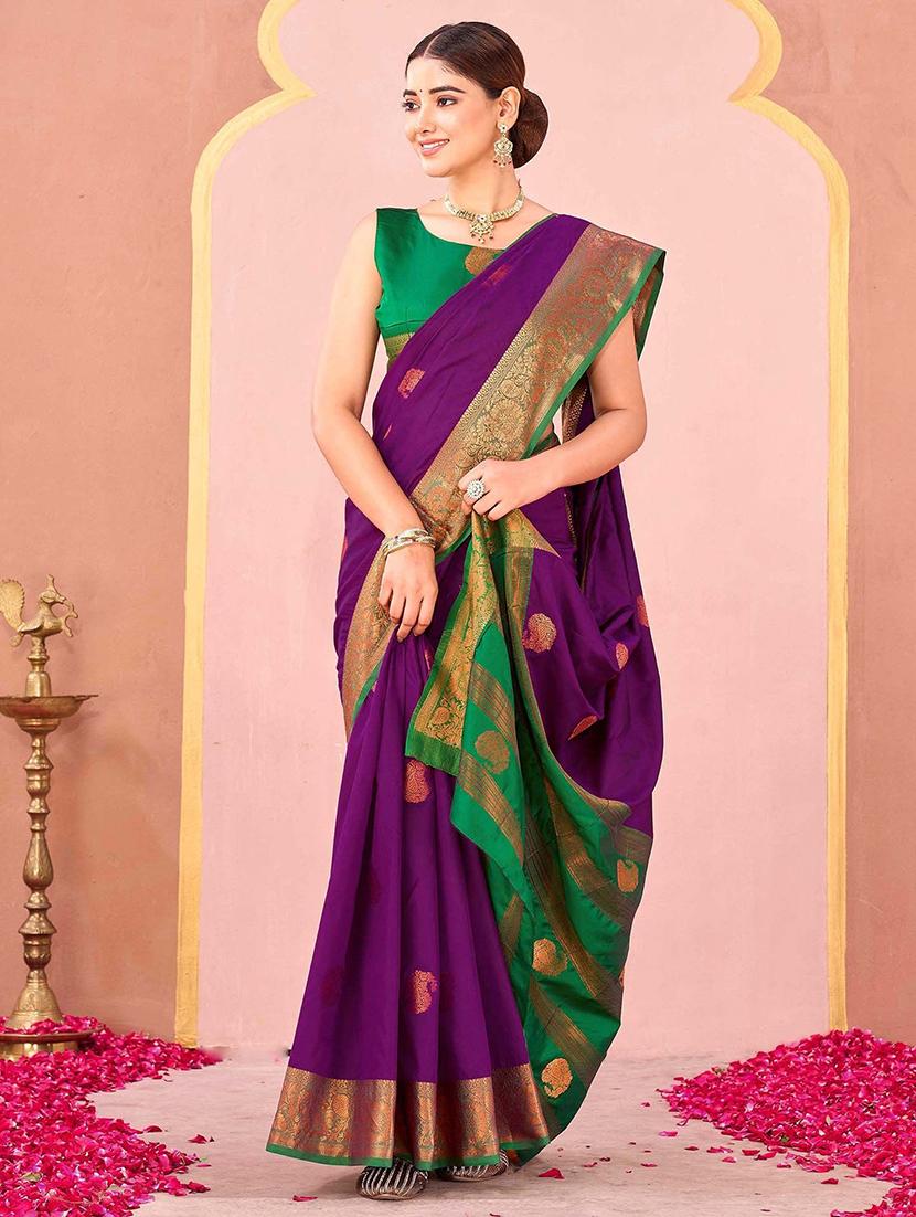 women self design banarasi saree with blouse - 22066360 -  Standard Image - 1