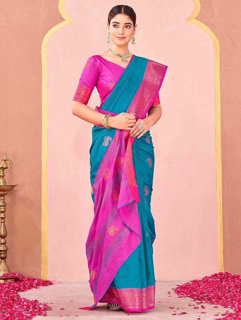 women self design banarasi saree with blouse - 22066361 - Standard Image - 1