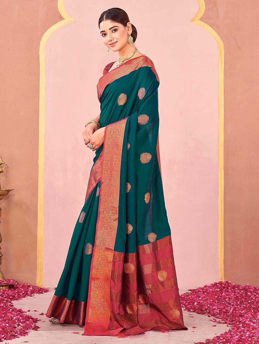 women self design banarasi saree with blouse - 22066362 -  Standard Image - 1