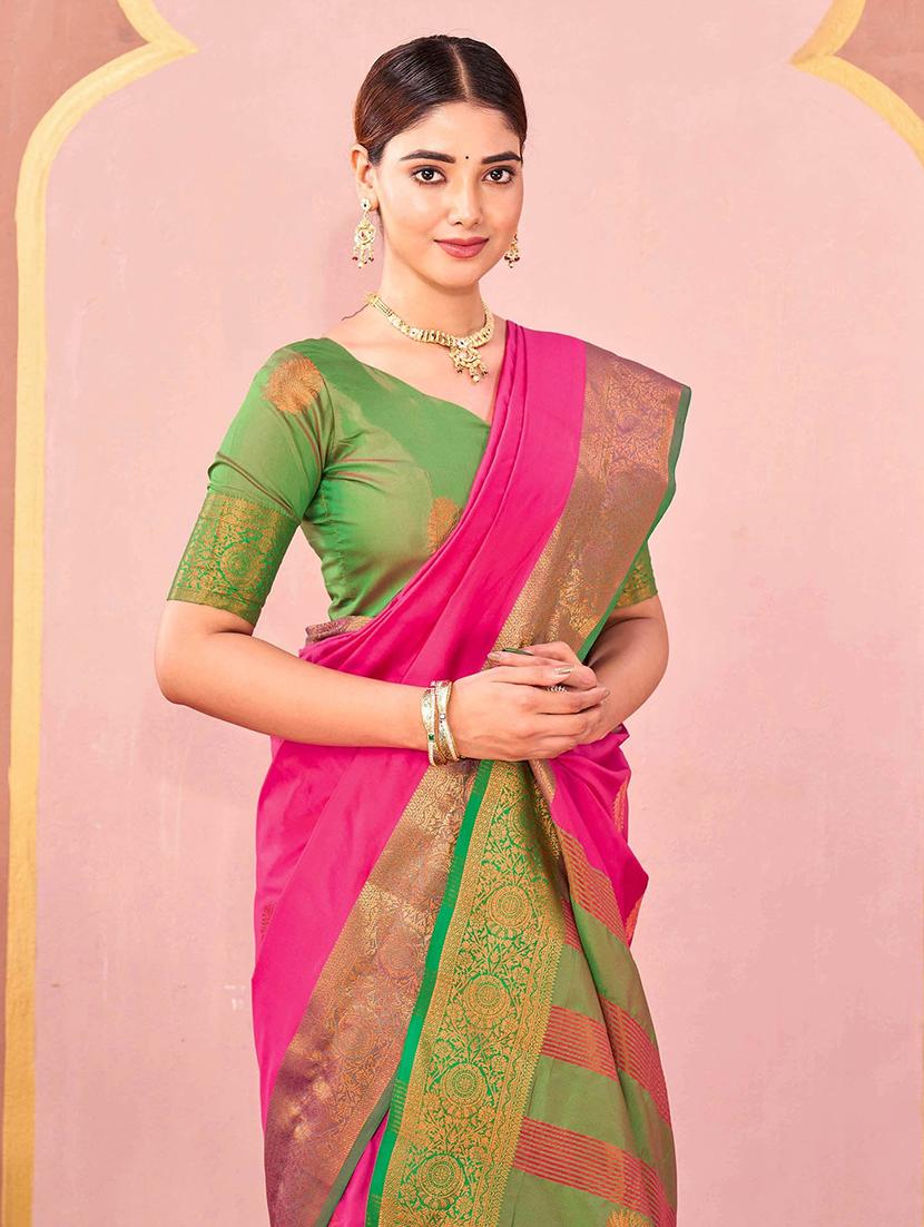 women self design banarasi saree with blouse - 22066363 - Standard Image - 4