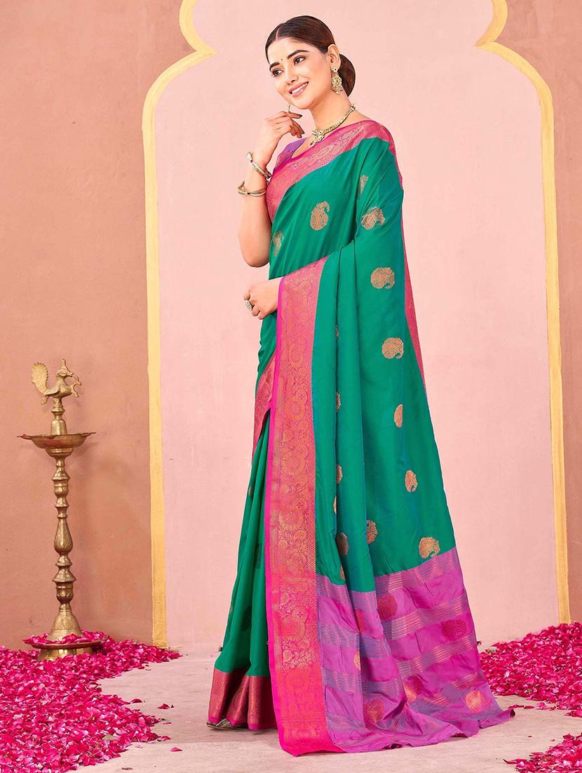 women self design banarasi saree with blouse - 22066365 -  Standard Image - 1