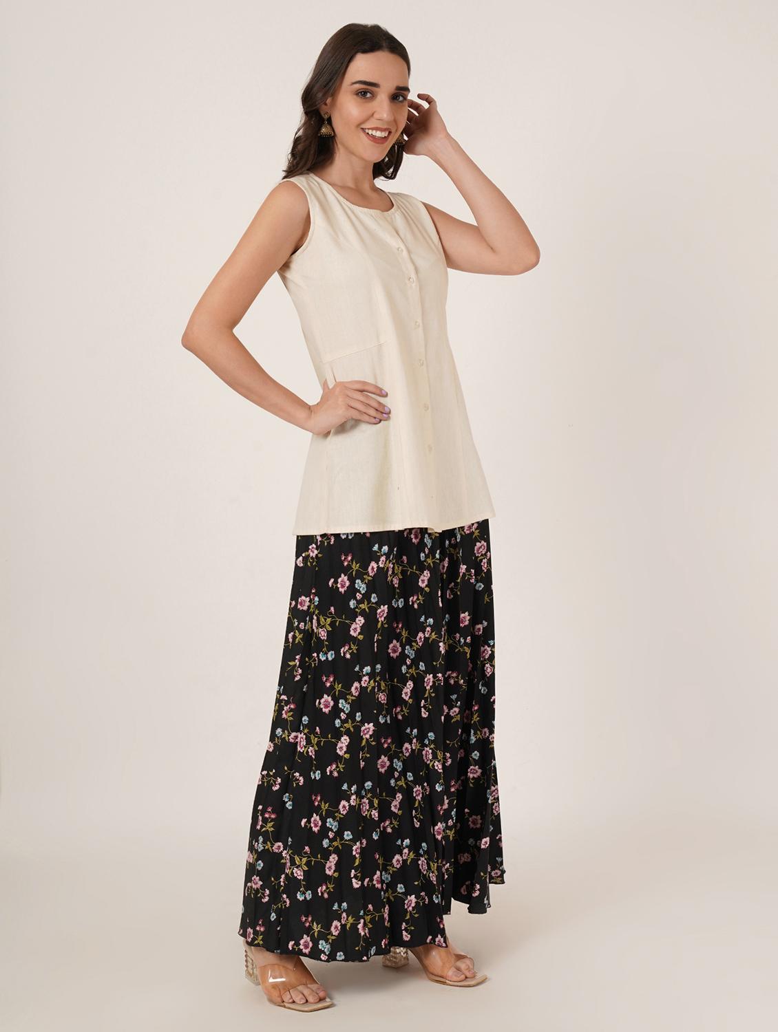 women solid mandarin neck regular top - 22066377 - Standard Image - 1