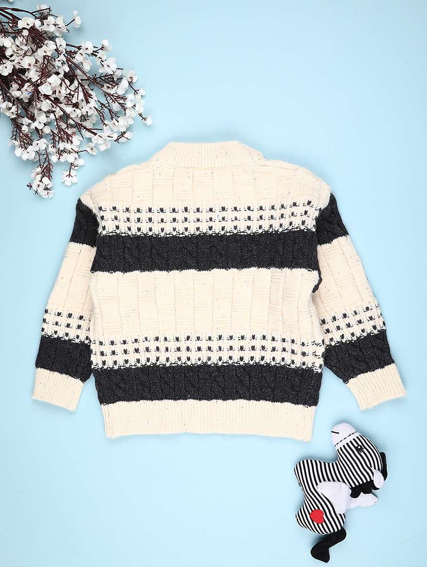 boys self design long sleeve sweater - 22066518 -  Standard Image - 1