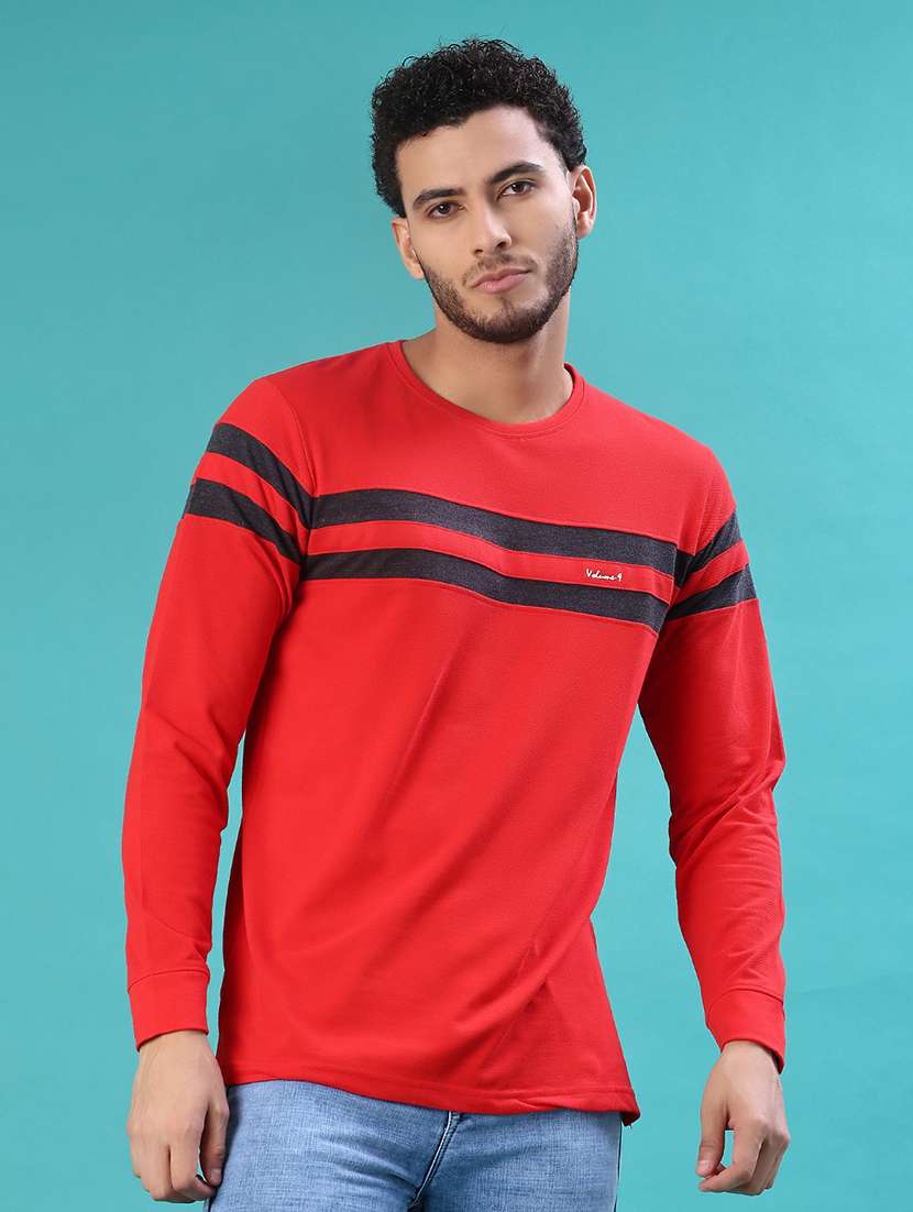men striped long sleeve regular fit t-shirt - 22066801 -  Standard Image - 1